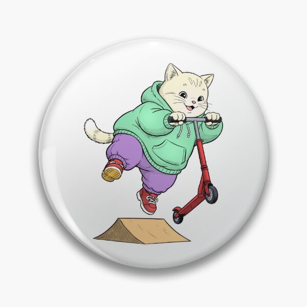 Item preview, A kitten on a kick scooter designed and sold by krabbaraban.