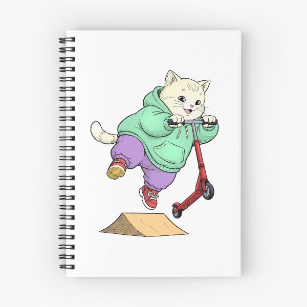Item preview, A kitten on a kick scooter designed and sold by krabbaraban.