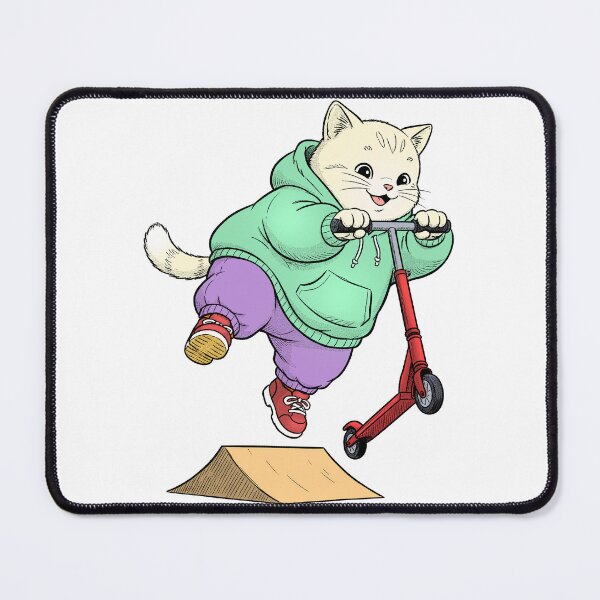 Item preview, A kitten on a kick scooter designed and sold by krabbaraban.