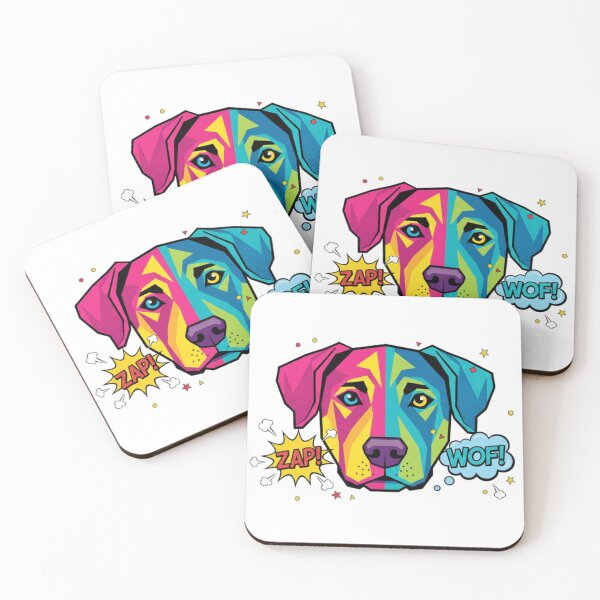 Item preview, Labrador Pop Art WOF Vibrante designed and sold by bsbd-action.