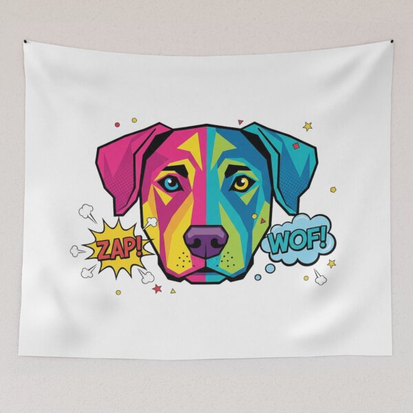 Item preview, Labrador Pop Art WOF Vibrante designed and sold by bsbd-action.