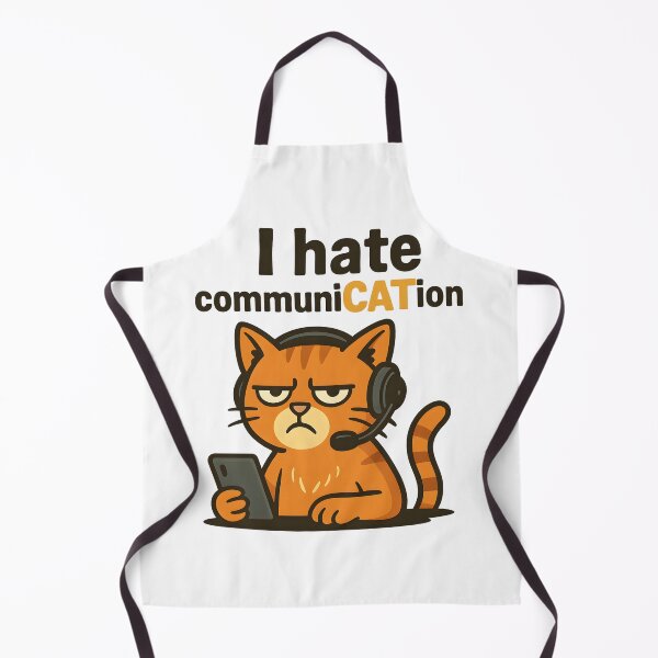 Item preview, I hate communiCATion – Funny Grumpy Cat for Introverts and Office Workers designed and sold by SVALANART.
