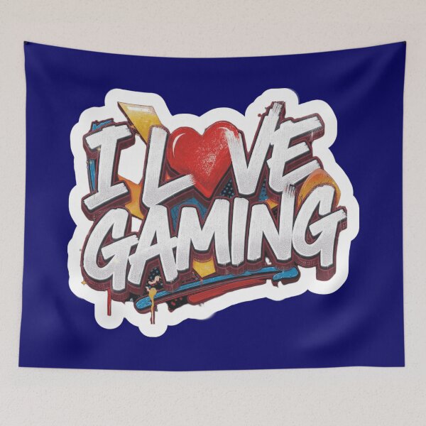 Item preview, I Love Gaming #102 - Graffiti Art, Cool Gamer Street Style Design designed and sold by A2JRetro.