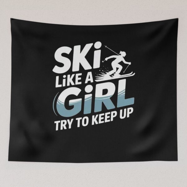 Item preview, female skier designed and sold by Mateusz Majcherek.