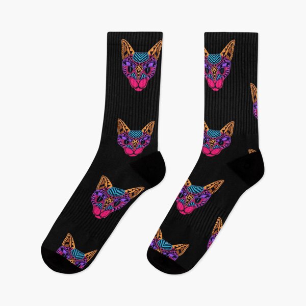 Aperçu de l'œuvre Amoureux des chats - Tribal coloré créée et vendue par Hanger-designed.