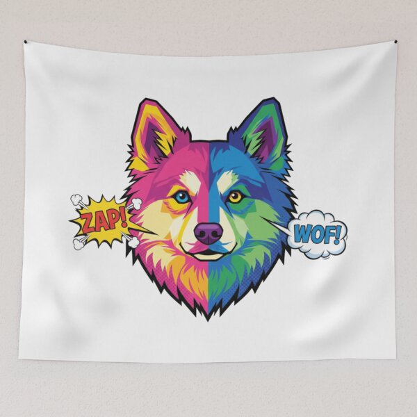 Item preview, Husky Pop Art ZAP Peludo designed and sold by bsbd-action.