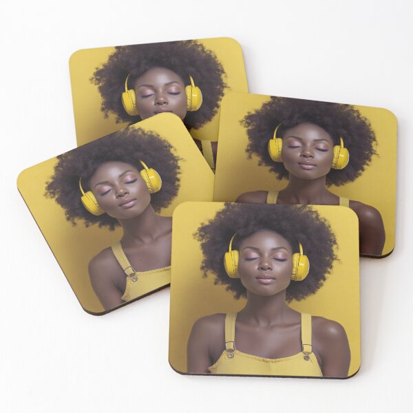 Item preview, Listening to music in yellow designed and sold by anytka.