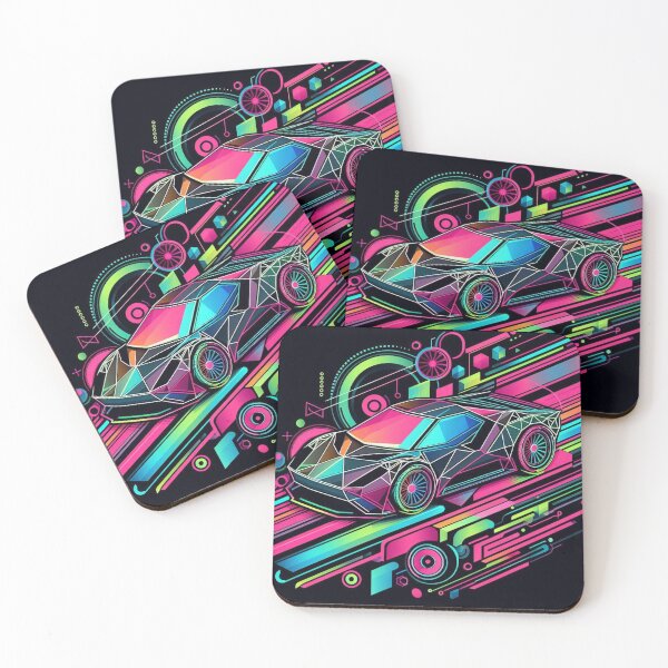 Item preview, Colorful geometric sport car designed and sold by Dogandesighn.