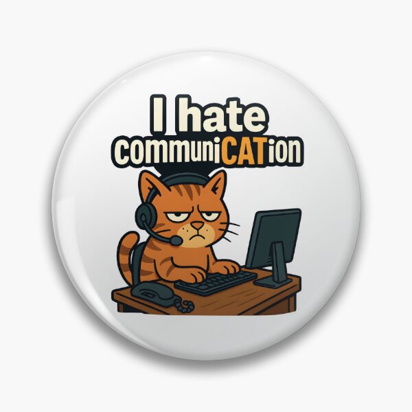 Item preview, I hate communiCATion – Funny Cat Design for Office, Home Office & Introverts designed and sold by SVALANART.
