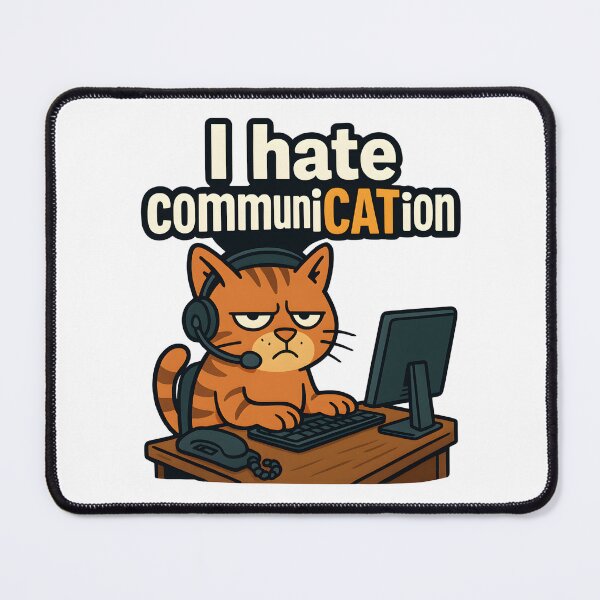 Item preview, I hate communiCATion – Funny Cat Design for Office, Home Office & Introverts designed and sold by SVALANART.