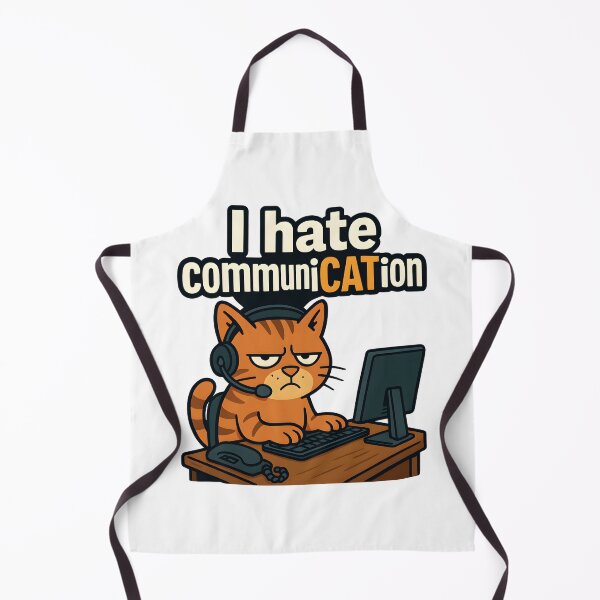 Item preview, I hate communiCATion – Funny Cat Design for Office, Home Office & Introverts designed and sold by SVALANART.