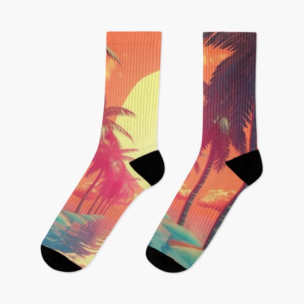 Item preview, Palm trees by sunset water designed and sold by anytka.
