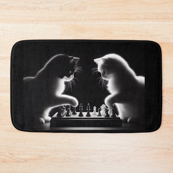 Item preview, Cute cats chess playing  designed and sold by Dogandesighn.