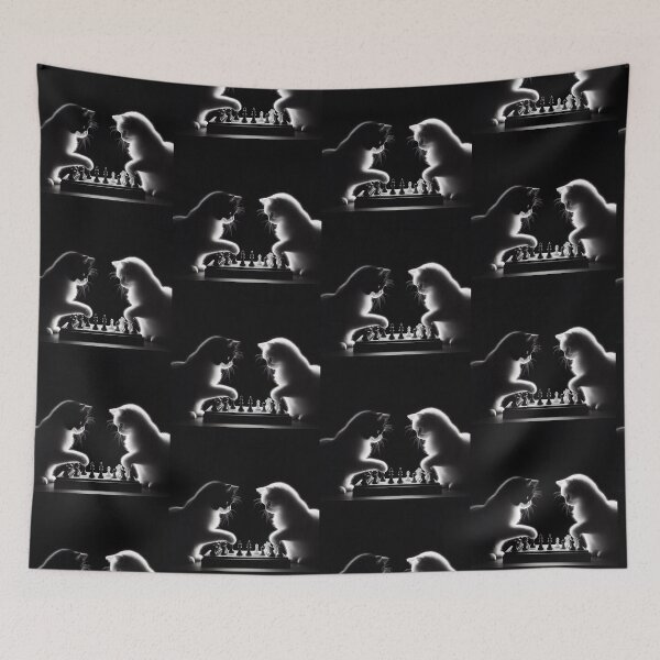 Item preview, Cute cats chess playing  designed and sold by Dogandesighn.