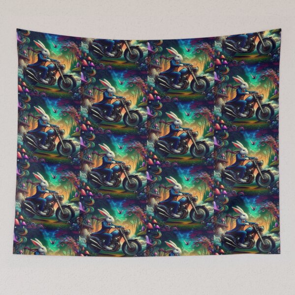 Item preview, "Mystic Rabbit Ride Through the Enchanted Forest" designed and sold by Dogandesighn.