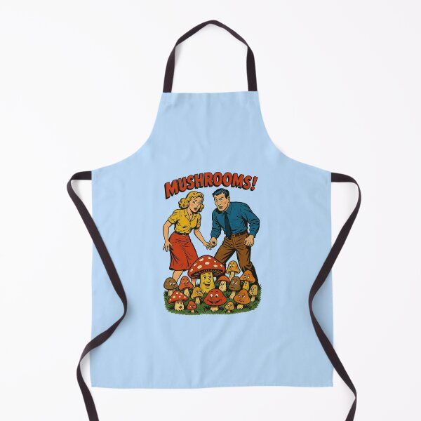 Item preview, Happy Retro Mushrooms – Funny Vintage Couple Comic Design designed and sold by The Devil's Bargain.