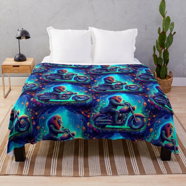 Item preview, "Mystic Mane Rider: Lion Warrior in a Neon Forest" designed and sold by Dogandesighn.