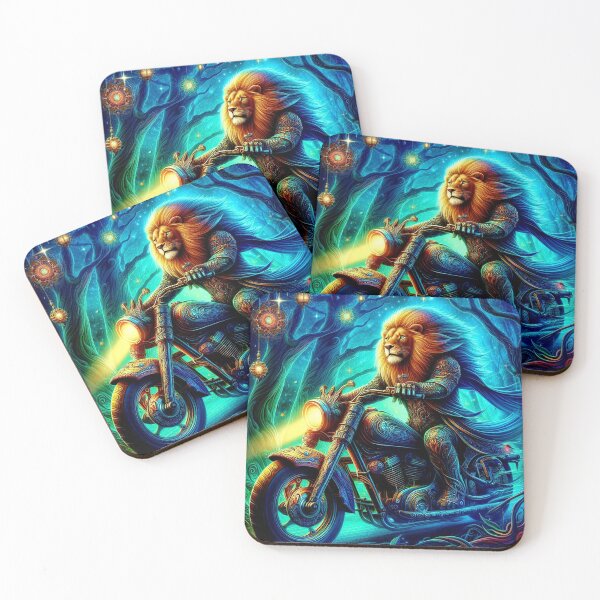 Item preview, "Mystic Lion Rider in Enchanted Forest" designed and sold by Dogandesighn.