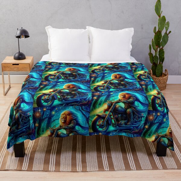 Item preview, "Mystic Lion Rider in Enchanted Forest" designed and sold by Dogandesighn.