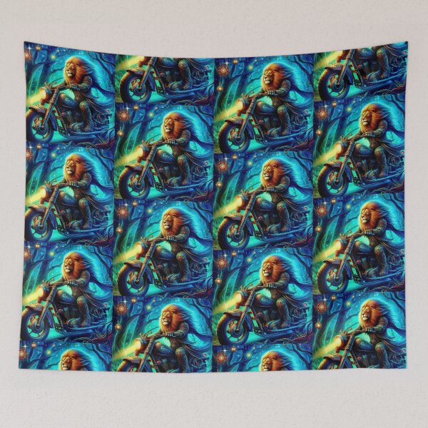 Item preview, "Mystic Lion Rider in Enchanted Forest" designed and sold by Dogandesighn.