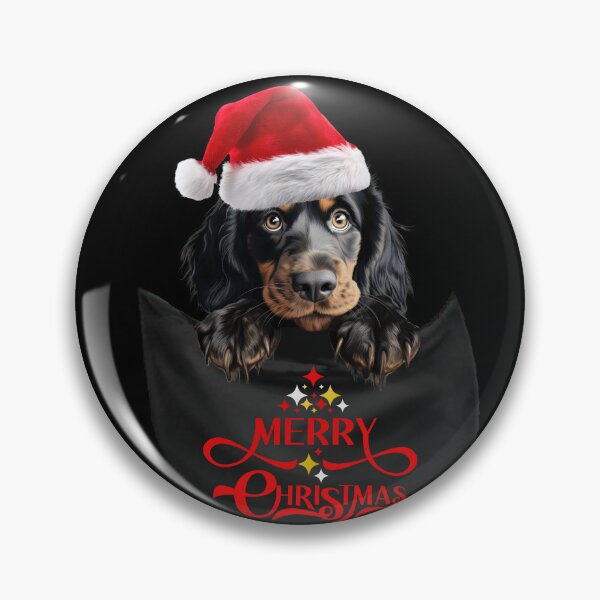 Item preview, Gordon Setter in Pocket – Cute Christmas Dog with Santa Hat | Festive Holiday Design designed and sold by LovelyHappyGift.