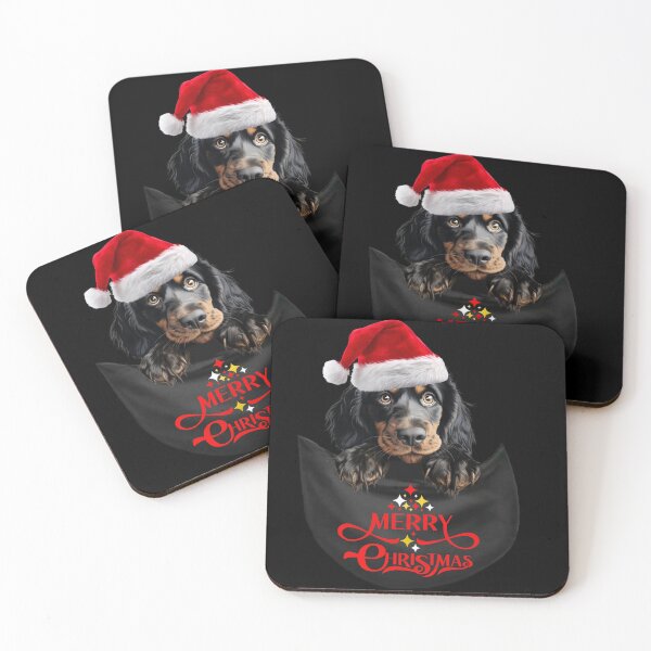 Item preview, Gordon Setter in Pocket – Cute Christmas Dog with Santa Hat | Festive Holiday Design designed and sold by LovelyHappyGift.