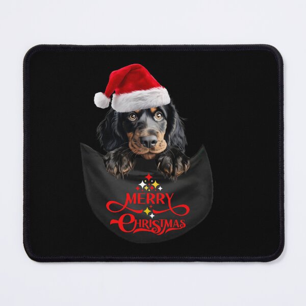 Item preview, Gordon Setter in Pocket – Cute Christmas Dog with Santa Hat | Festive Holiday Design designed and sold by LovelyHappyGift.
