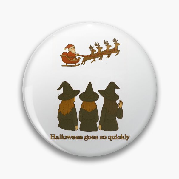Item preview, Halloween witches see santa with his reindeer funny designed and sold by JamesDunican.