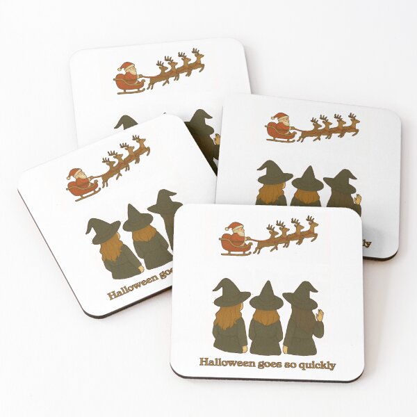 Item preview, Halloween witches see santa with his reindeer funny designed and sold by JamesDunican.