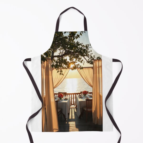 Item preview, Intimate Sunset Dining Cabana | Tree-Framed Ocean View Golden Hour designed and sold by Jade Ado.