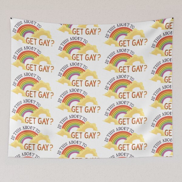Item preview, Is This About to Get Gay? LGBTIA+ Design (Black) designed and sold by HazbinHotelVRC.