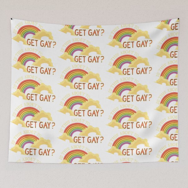 Item preview, Is This About to Get Gay? LGBTIA+ Design (White) designed and sold by HazbinHotelVRC.