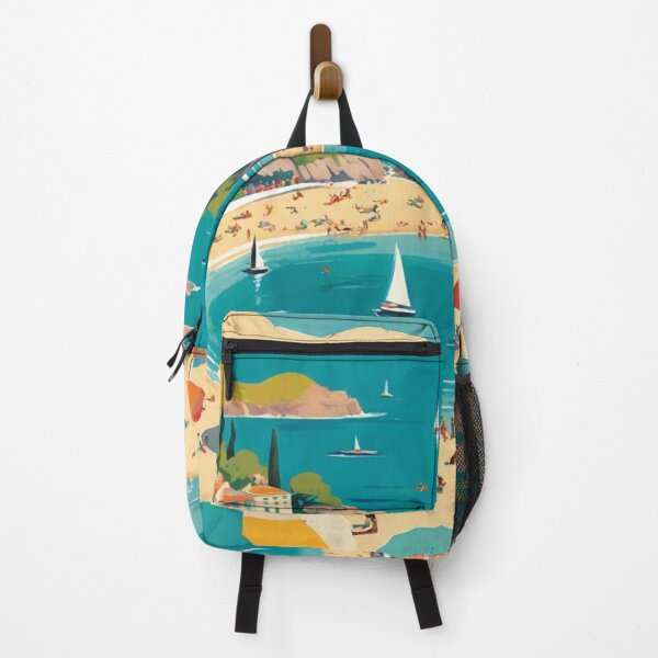 Item preview, Vintage French Riviera Poster | Retro Beach Travel Art designed and sold by Esterlane.