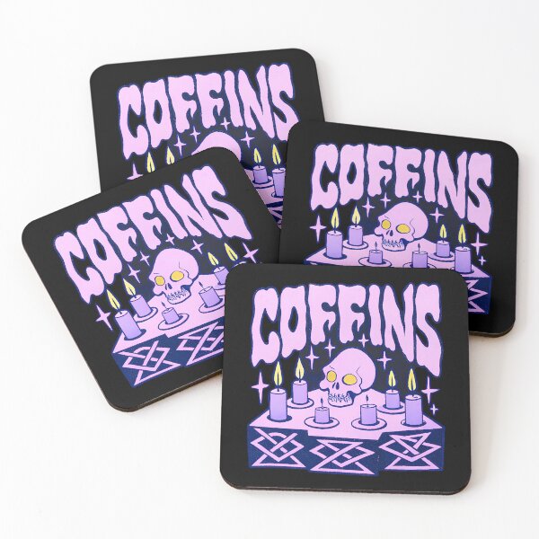 Item preview, COFFINS Neon Skull Altar Occult designed and sold by CoffinsArt.