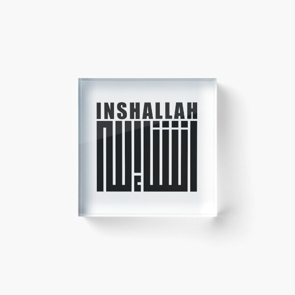 Item preview, InshAllah, Black Arabic Calligraphy designed and sold by ArtimShop.