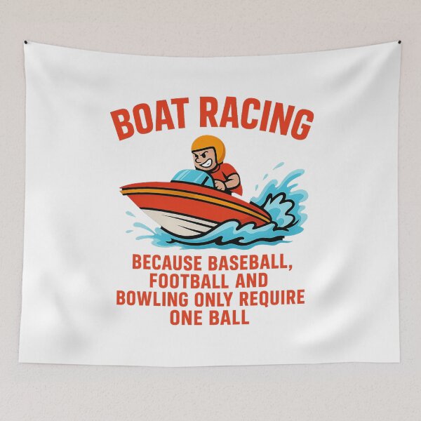 Item preview, Boat Racing Funny Football designed and sold by ChristinasMess.