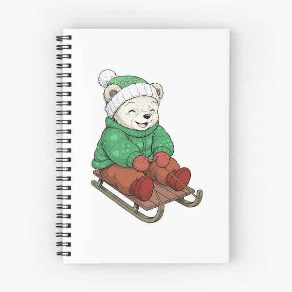 Item preview, Teddy bear on a sled designed and sold by krabbaraban.