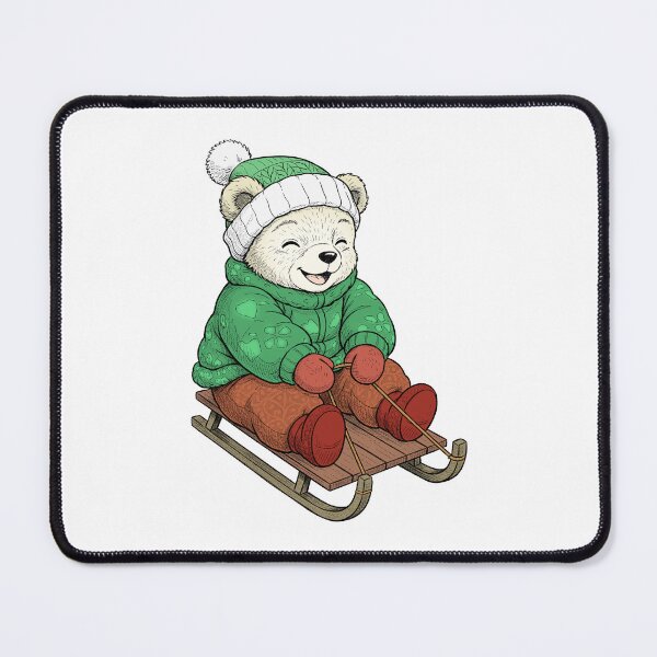 Item preview, Teddy bear on a sled designed and sold by krabbaraban.