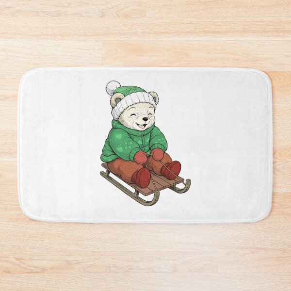 Item preview, Teddy bear on a sled designed and sold by krabbaraban.