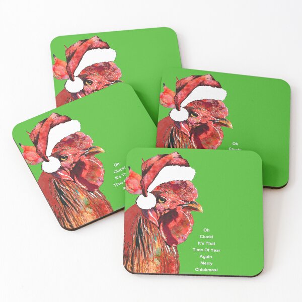 Item preview, Merry Chickmas Holiday Art designed and sold by Sharon Cummings Art.