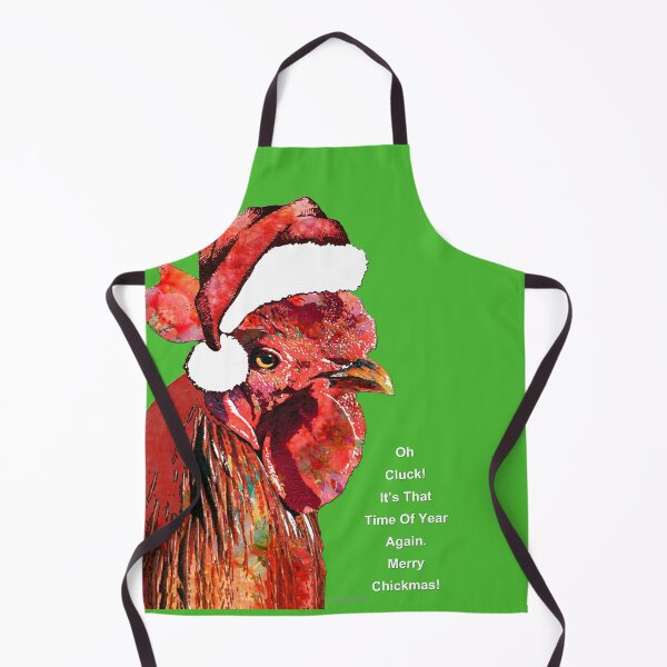 Item preview, Merry Chickmas Holiday Art designed and sold by Sharon Cummings Art.
