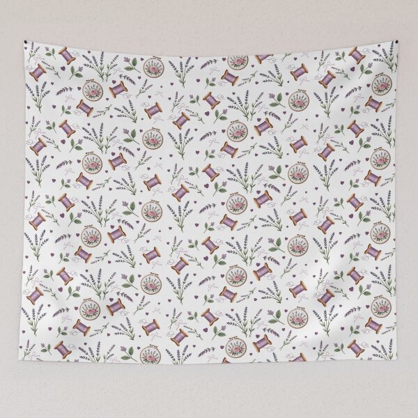 Item preview, Purple Sewing Floral Embroider Hobby designed and sold by Sasikharn.