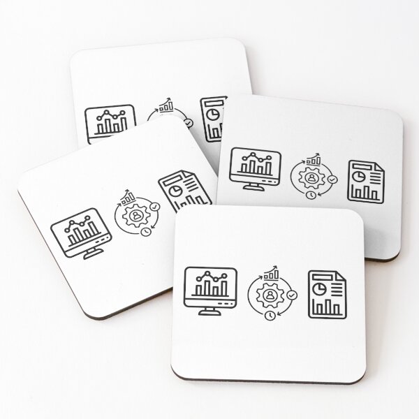 Item preview, People Ops Icons Sticker – Analytics, Workflow, Report – Minimal HR Triptych designed and sold by MicroRoleClub.