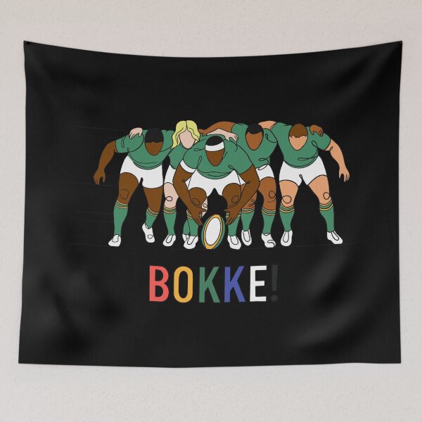 Item preview, BOKKE South African Springbok Rugby Team Scrum designed and sold by SpiritedArtwork.