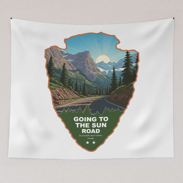 Item preview, Going To The Sun Road Glacier National Park Arrowhead designed and sold by Esskay Designs.