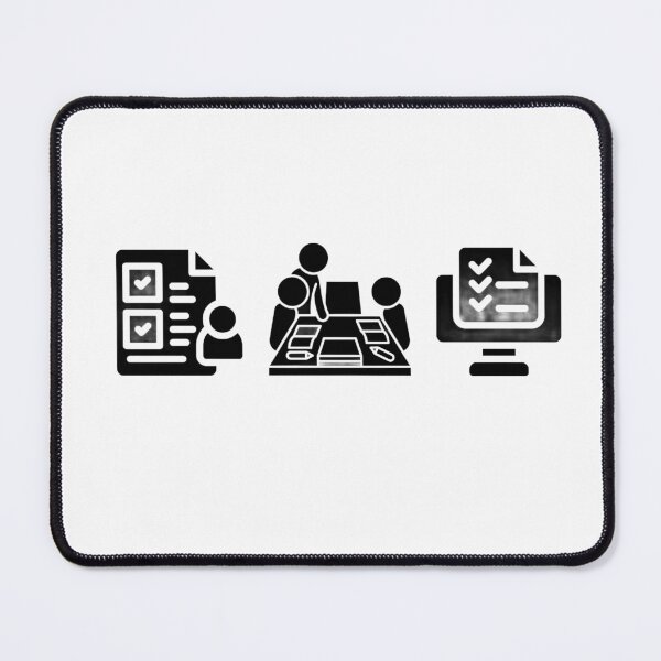 Item preview, Project Management Icons Sticker – Checklist, Workshop, Digital Task – Minimal PM Triptych designed and sold by MicroRoleClub.