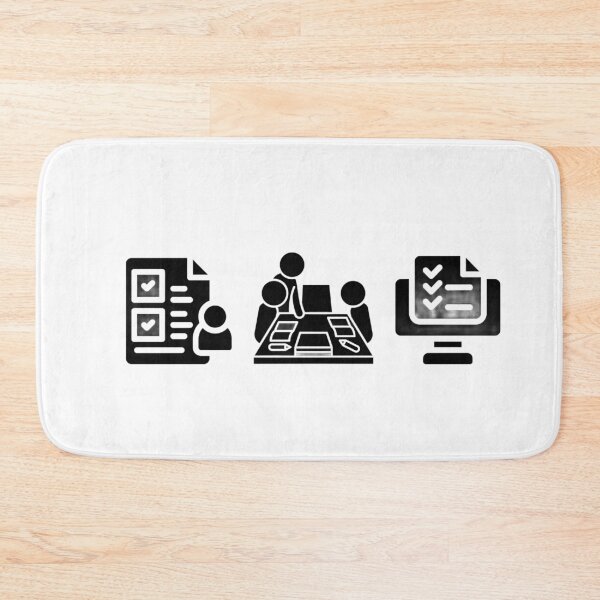 Item preview, Project Management Icons Sticker – Checklist, Workshop, Digital Task – Minimal PM Triptych designed and sold by MicroRoleClub.