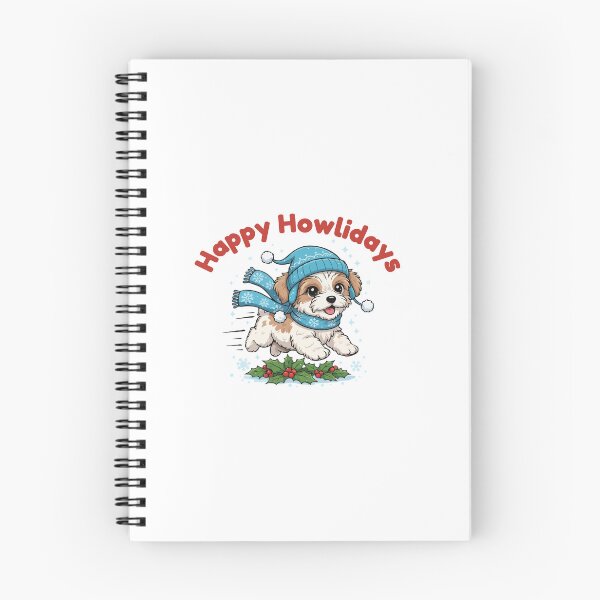 Item preview, Happy Howlidays Zuchon – Cute Christmas Dog in Winter Scarf designed and sold by The Real Life Symphony.