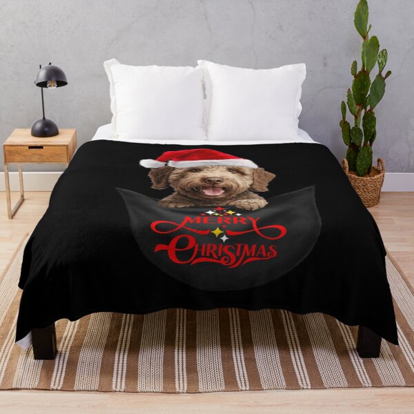 Item preview, Lagotto Romagnolo in Pocket – Cute Christmas Dog with Santa Hat | Festive Holiday Design designed and sold by LovelyHappyGift.