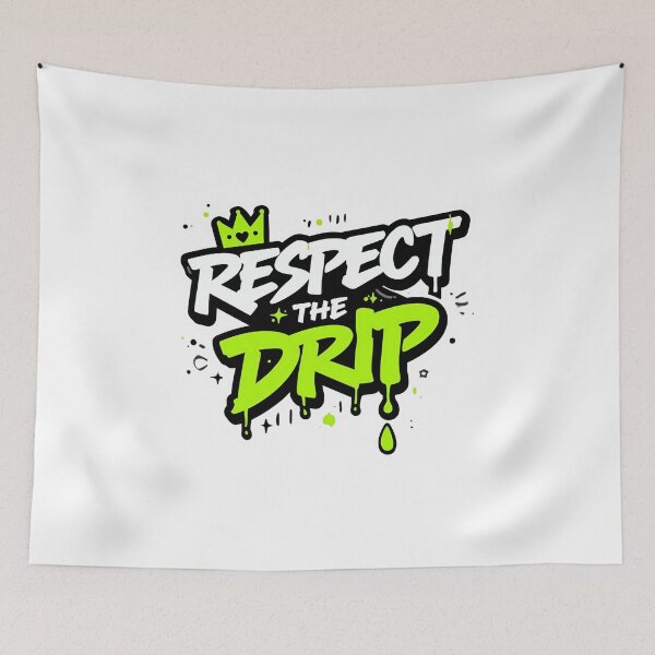 Item preview, Respect the Drip T‑Shirt | Streetwear Dripping Text Graphic | Bold Urban Typography Tee  designed and sold by GAIDREDA.